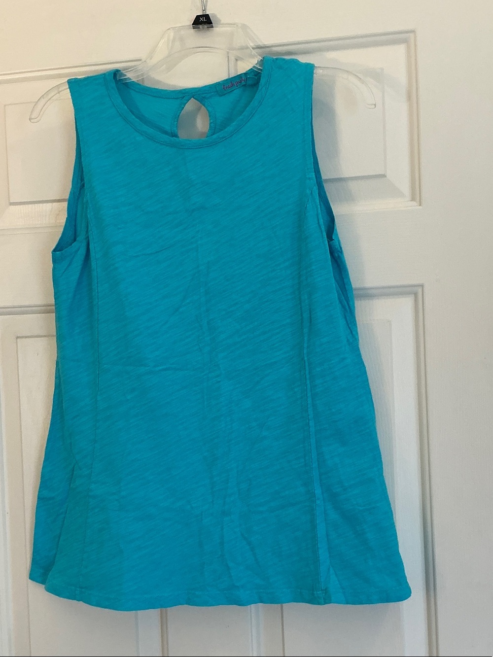 fresh produce Chloe Sleeveless Keyhole Tank in Turquoise size XS